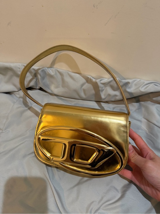 Diesel Handbags - Diesel Metallic Gold Shoulder Bag